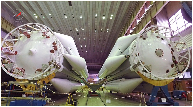 The first stage of the Proton rocket