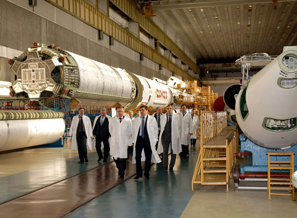 The first stage of the Proton rocket